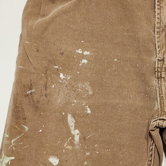 Paint Splattered Thrashed Destroyed Gap Jeans Vintage Grunge Streetwear Brown - Picture 4 of 13